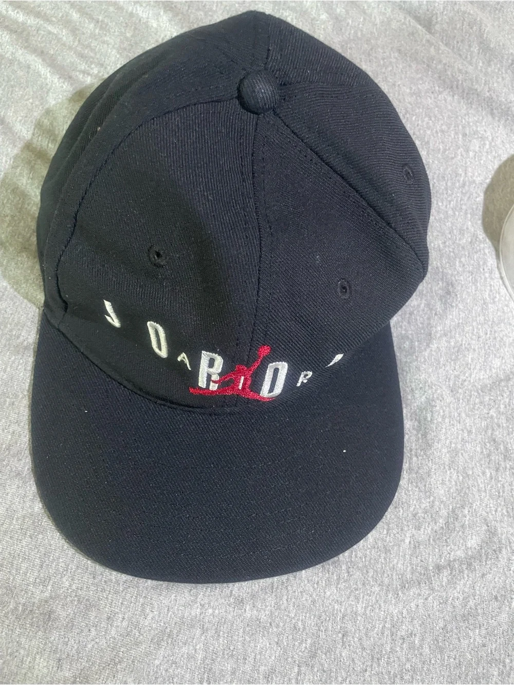 Jordan Navy Hat with Red Jumpman and White Lettering (For parts)